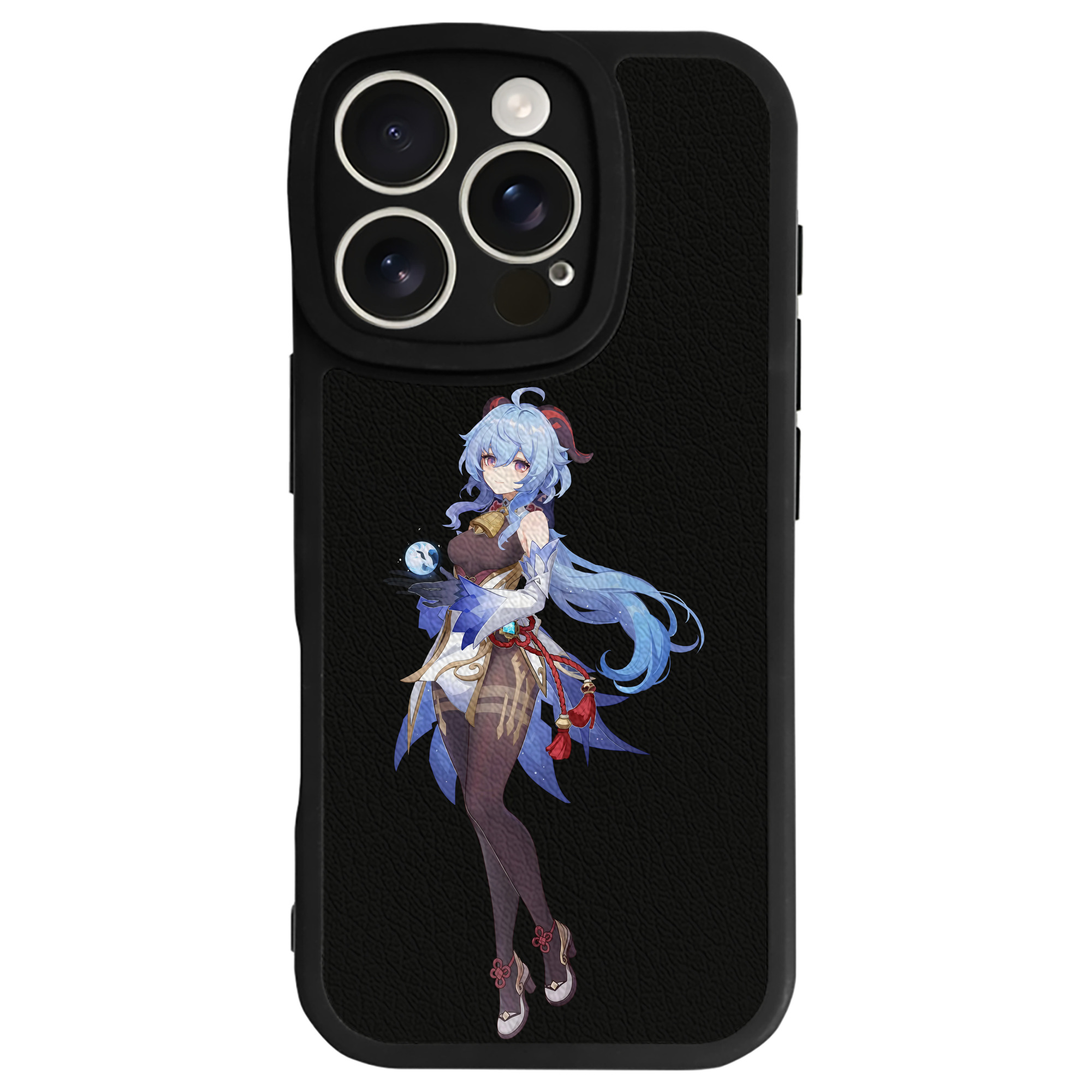 げんし神 甘雨 かんう genshin Ganyu 【iPhone 16シリーズ対応】シリコンスマホケース（レザー調） 材質：シリコン